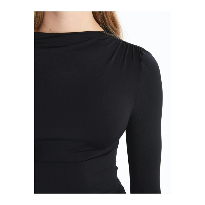 LCW Vision Siyah Dik Yaka Kadın Body
