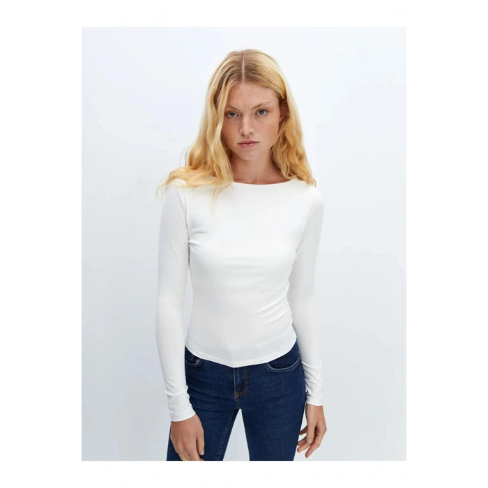 LCW Vision Siyah Kayık Yaka Kadın Body