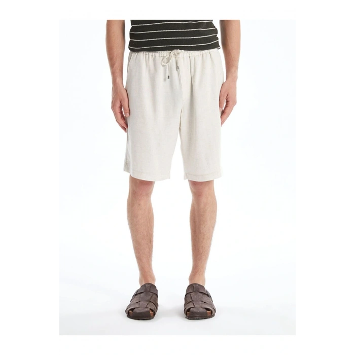 LCW Vision Standart Kalıp Keten Karışımlı Erkek Şort