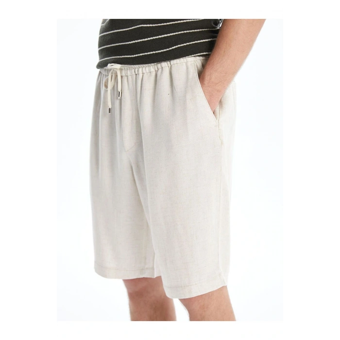 LCW Vision Standart Kalıp Keten Karışımlı Erkek Şort