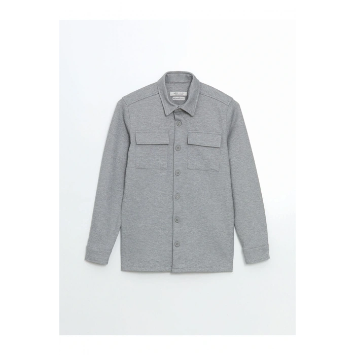 LCW Vision Uzun Kollu Dokulu Erkek Çocuk Gömlek