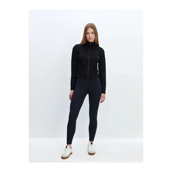 LCW Vision Yeni Siyah Beli Lastikli Kadın Tayt