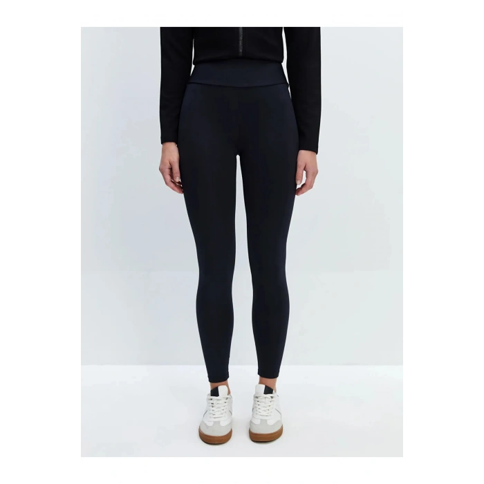 LCW Vision Yeni Siyah Beli Lastikli Kadın Tayt