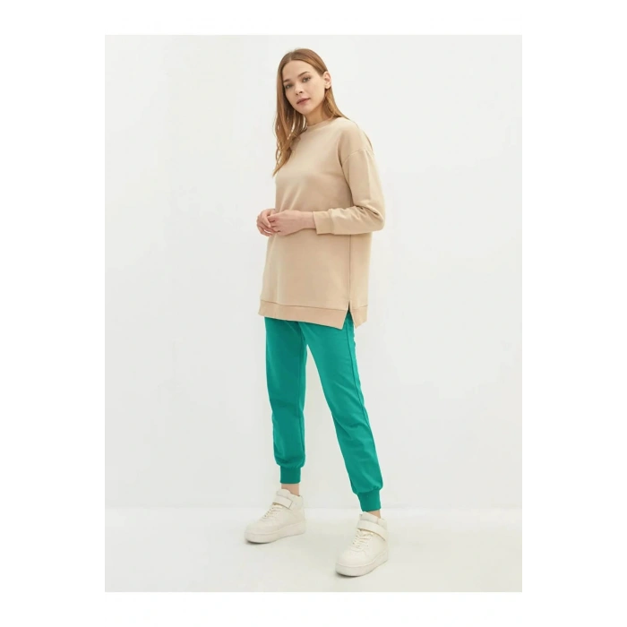 LCW Vision Yeşil Beli Lastikli Düz Cep Detaylı Kadın Jogger Eşofman Altı