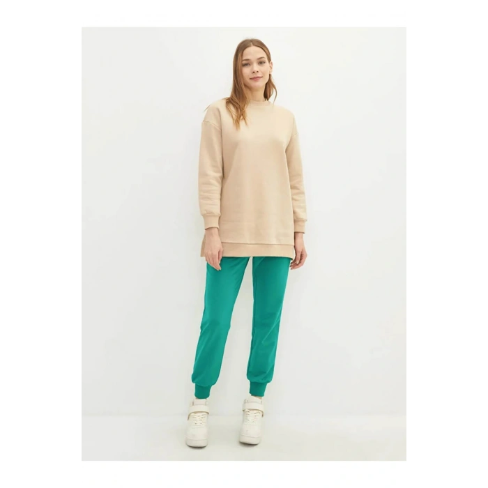 LCW Vision Yeşil Beli Lastikli Düz Cep Detaylı Kadın Jogger Eşofman Altı