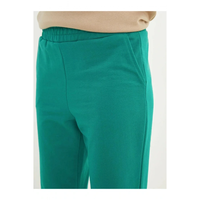 LCW Vision Yeşil Beli Lastikli Düz Cep Detaylı Kadın Jogger Eşofman Altı