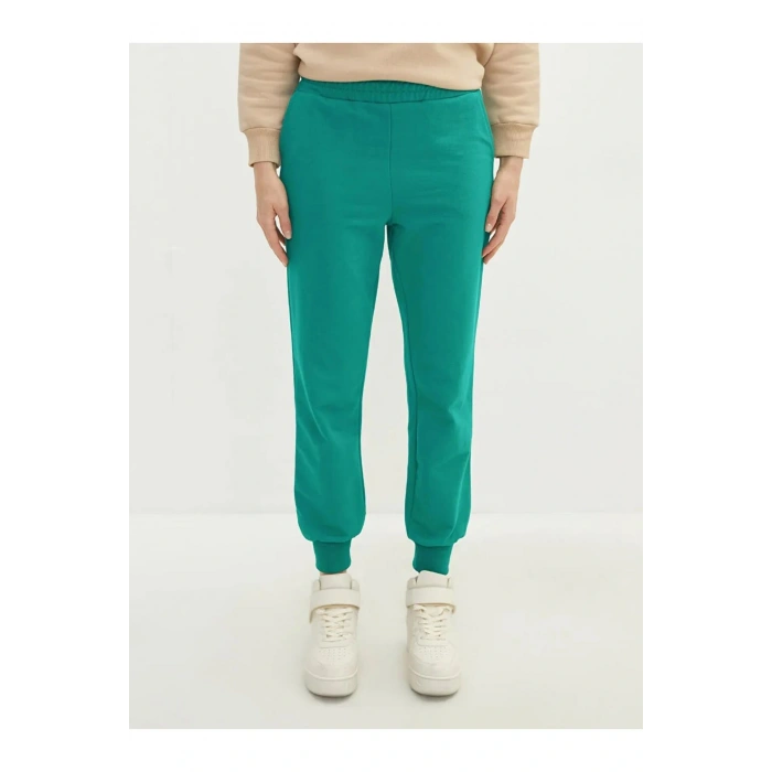 LCW Vision Yeşil Beli Lastikli Düz Cep Detaylı Kadın Jogger Eşofman Altı