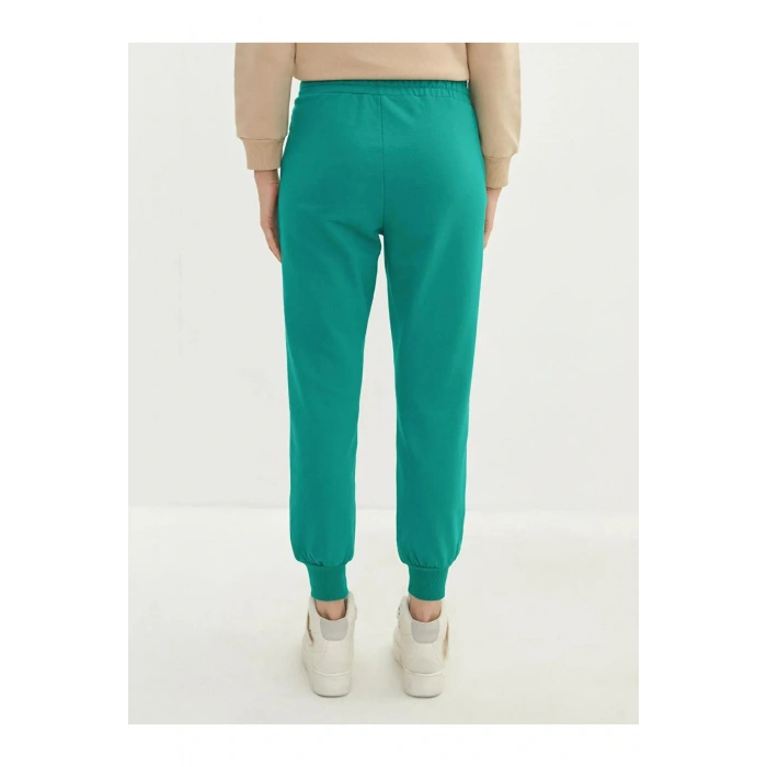 LCW Vision Yeşil Beli Lastikli Düz Cep Detaylı Kadın Jogger Eşofman Altı