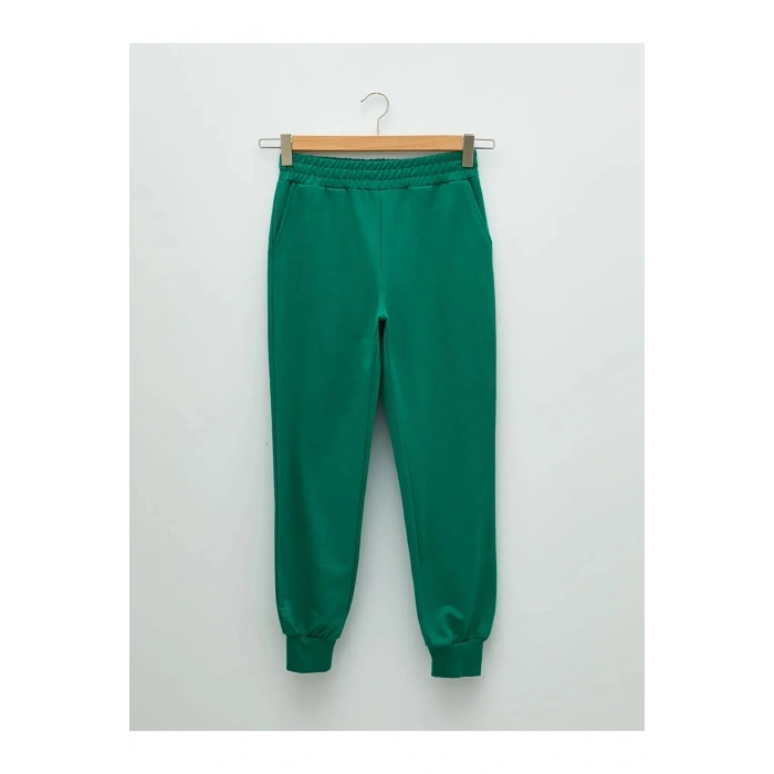 LCW Vision Yeşil Beli Lastikli Düz Cep Detaylı Kadın Jogger Eşofman Altı