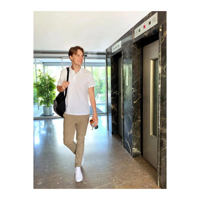 LCWAIKIKI Basic Beyaz Polo Yaka Kısa Kollu Basic Pike Tişört