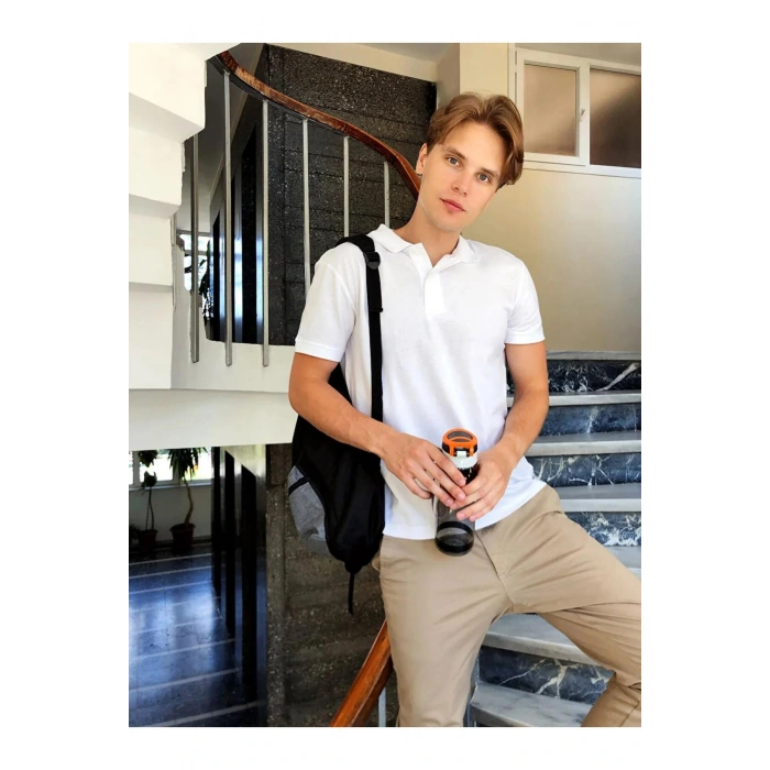 LCWAIKIKI Basic Beyaz Polo Yaka Kısa Kollu Basic Pike Tişört