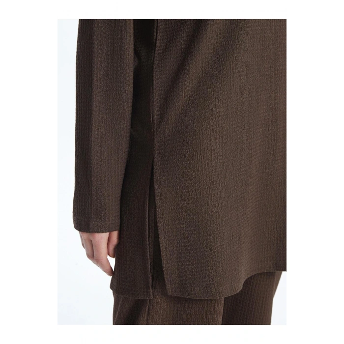 LCWAIKIKI Basic Bisiklet Yaka Dokulu Kadın Tunik