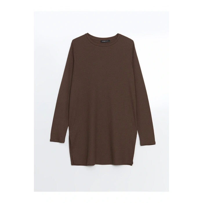 LCWAIKIKI Basic Bisiklet Yaka Dokulu Kadın Tunik