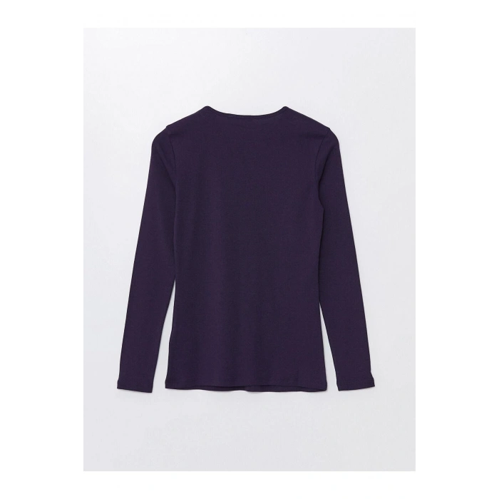 LCWAIKIKI Basic Bisiklet Yaka Düz Uzun Kollu Kadın Body