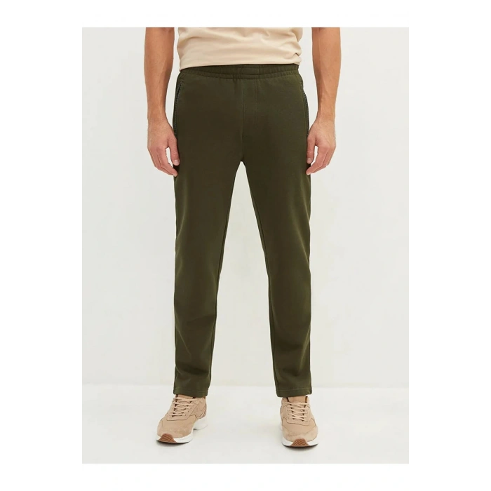 LCWAIKIKI Basic Haki Standart Kalıp Erkek Kalın Eşofman Altı