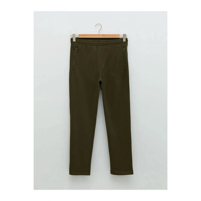 LCWAIKIKI Basic Haki Standart Kalıp Erkek Kalın Eşofman Altı