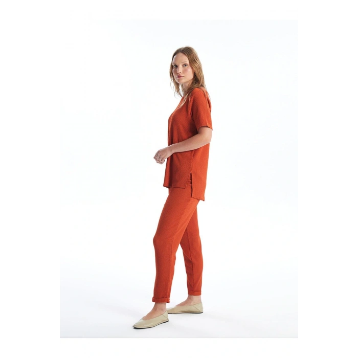 LCWAIKIKI Basic Kadın Beli Lastikli Düz Pantolon