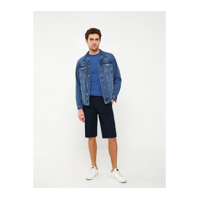 LCWAIKIKI Basic Rahat Kalıp Gabardin Erkek Bermuda Şort