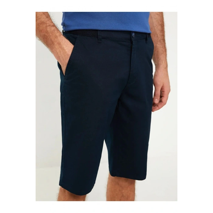 LCWAIKIKI Basic Rahat Kalıp Gabardin Erkek Bermuda Şort