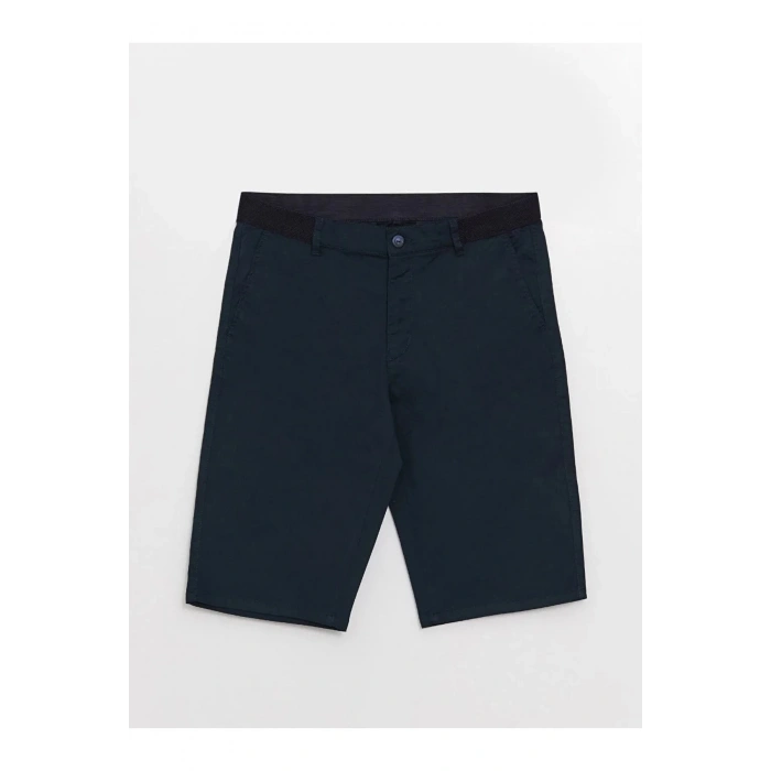 LCWAIKIKI Basic Rahat Kalıp Gabardin Erkek Bermuda Şort