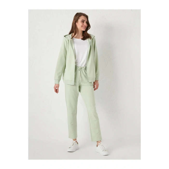 LCWAIKIKI Basic Yeşil Beli Lastikli Kadın Eşofman Alt