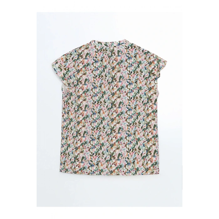 LCWAIKIKI Classic Bağlamalı Yaka Çiçekli Kadın Bluz