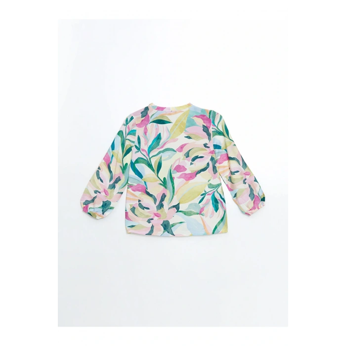 LCWAIKIKI Classic Bağlamalı Yaka Çiçekli Kadın Bluz