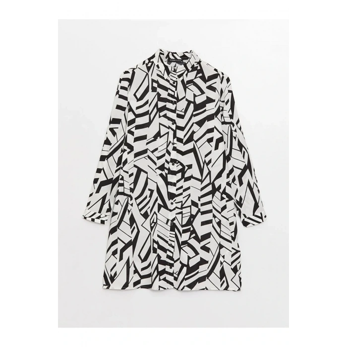 LCWAIKIKI Classic Bej Desenli Kadın Gömlek Tunik