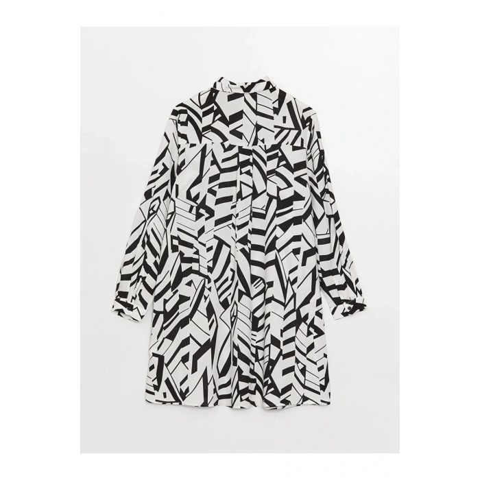 LCWAIKIKI Classic Bej Desenli Kadın Gömlek Tunik