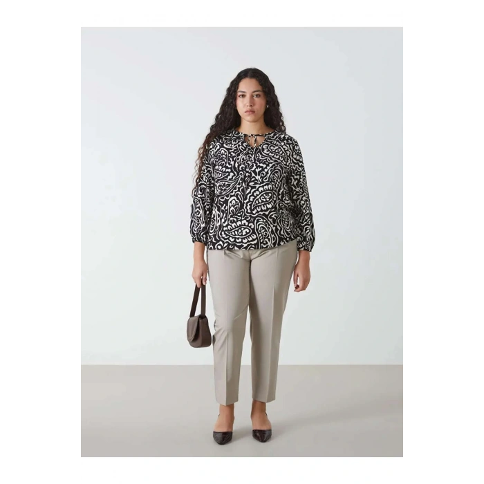 LCWAIKIKI Classic Bej Loose Fit Kadın Pantolon