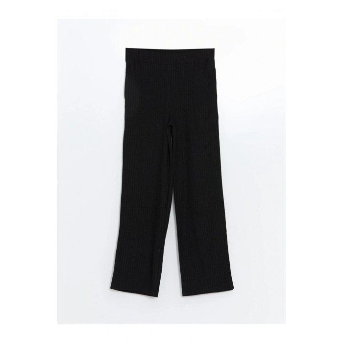 LCWAIKIKI Classic Beli Lastikli Dokulu Kadın Pantolon