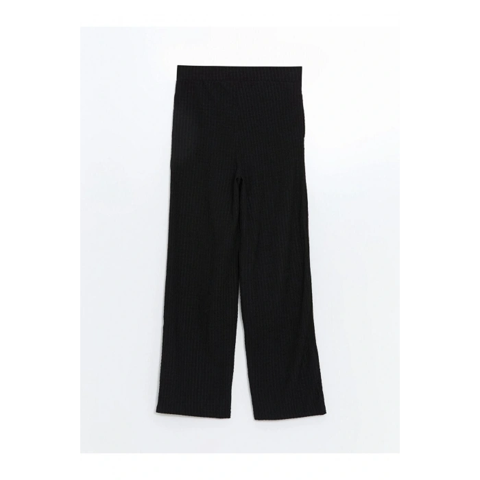 LCWAIKIKI Classic Beli Lastikli Dokulu Kadın Pantolon