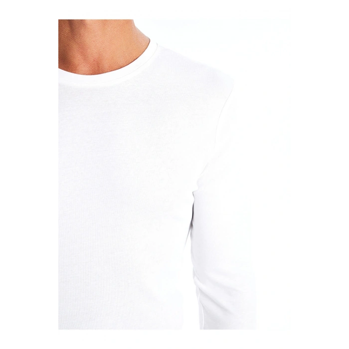 LCWAIKIKI Classic Bisiklet Yaka Uzun Kollu Penye Erkek Tişört (W4)