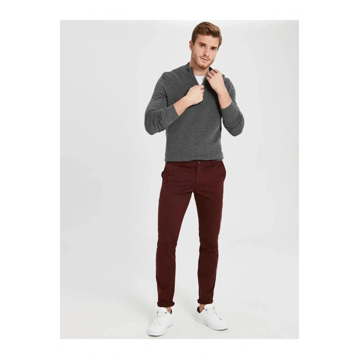 LCWAIKIKI Classic Bordo Chino Pantolon