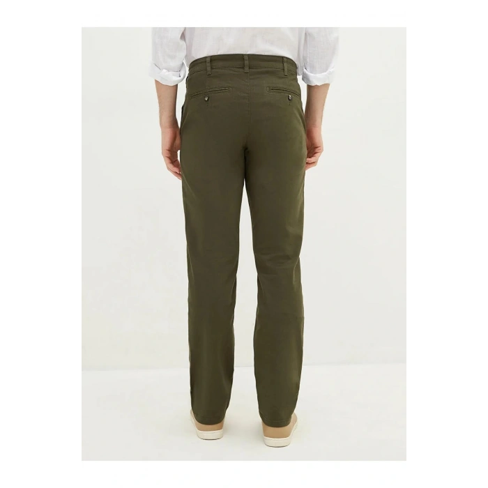 LCWAIKIKI Classic Haki Normal Kalıp Gabardin Erkek Chino Pantolon