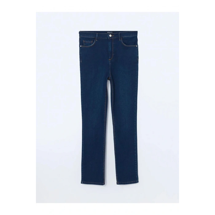 LCWAIKIKI Classic İndigo Straight Fit Kadın Jean Pantolon