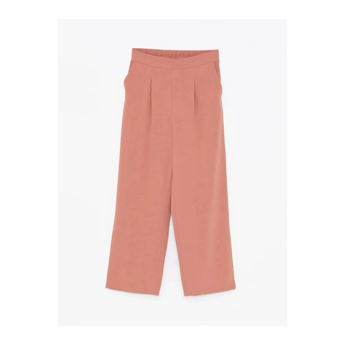 LCWAIKIKI Classic Kahverengi Beli Lastikli Rahat Kalıp Kadın Pantolon