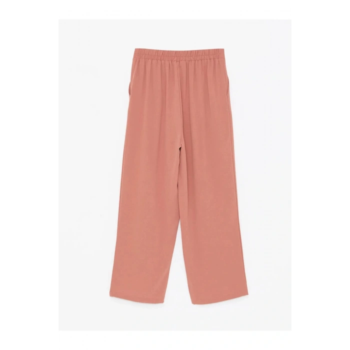 LCWAIKIKI Classic Kahverengi Beli Lastikli Rahat Kalıp Kadın Pantolon