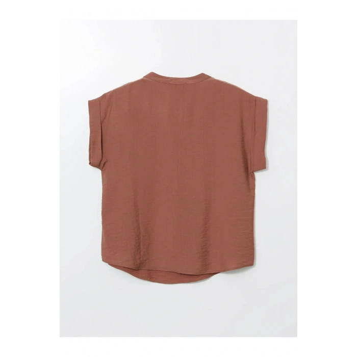 LCWAIKIKI Classic Kahverengi Kaçık Yaka Kadın Bluz T T