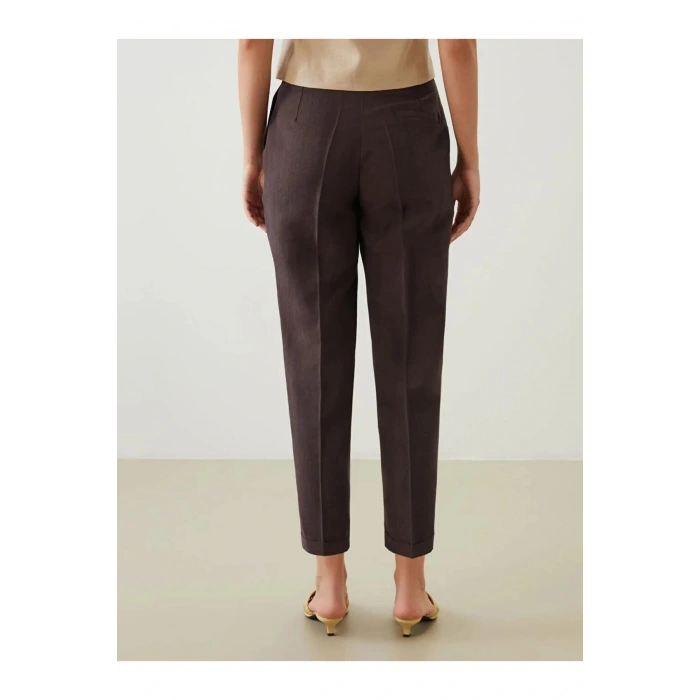 LCWAIKIKI Classic Kahverengi Loose Fit Cigarette Kadın Pantolon