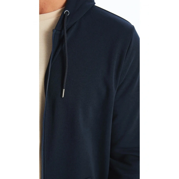 LCWAIKIKI Classic Kapüşonlu Uzun Kollu Erkek Fermuarlı Sweatshirt