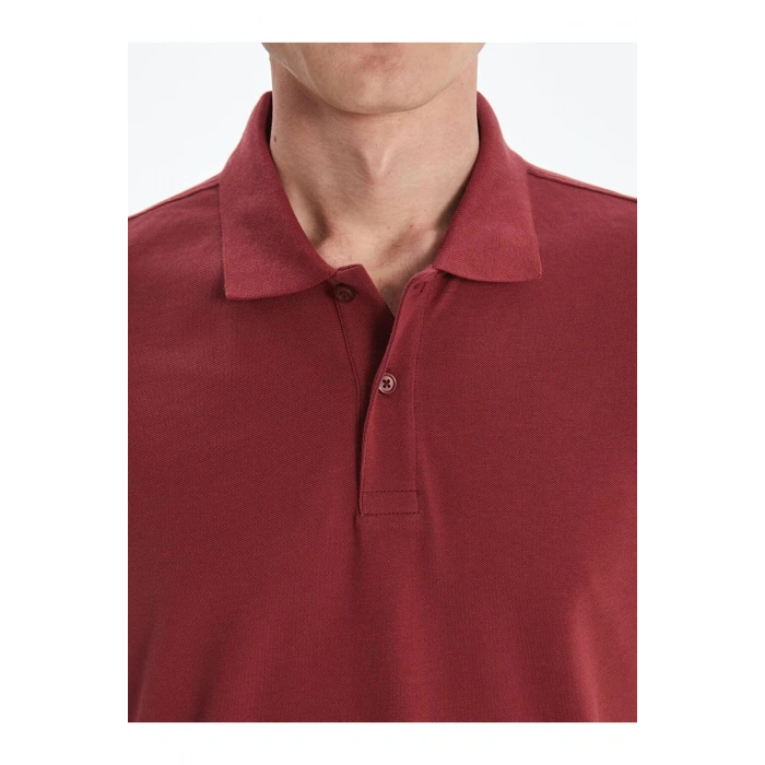 LCWAIKIKI Classic Kirmizi Polo Yaka Kısa Kollu Pike Erkek Tişört