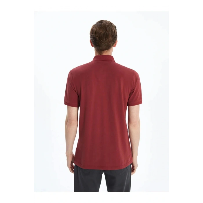 LCWAIKIKI Classic Kirmizi Polo Yaka Kısa Kollu Pike Erkek Tişört
