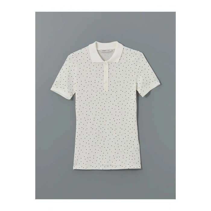 LCWAIKIKI Classic  Polo Yaka Desenli Kadın Tişört