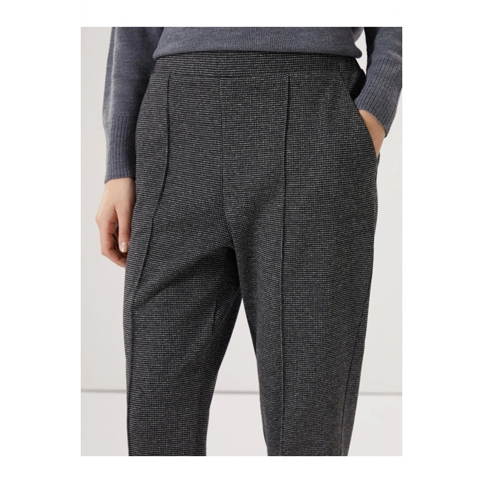 Lcwaıkıkı Classic Siyah Beli Lastikli Ekose Kadın Pantolon