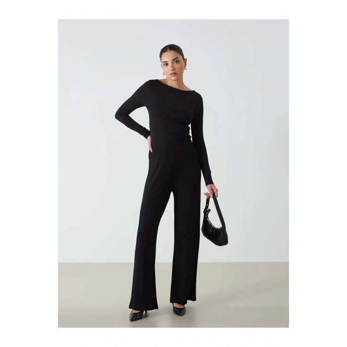 LCWAIKIKI Classic Siyah Beli Lastikli Kadın Eşofman Altı