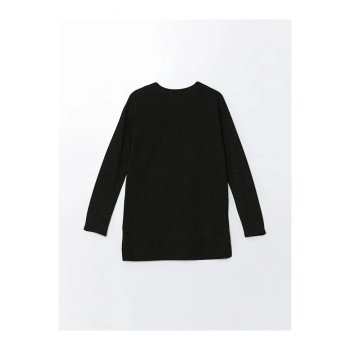 LCWAIKIKI Classic Siyah Bisiklet Yaka Oversize Kadın Tişört