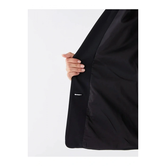 LCWAIKIKI Classic Siyah Krep Kadın Blazer Ceket