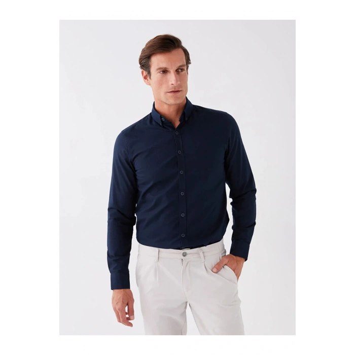 LCWAIKIKI Classic Slim Fit Uzun Kollu Oxford Erkek Gömlek