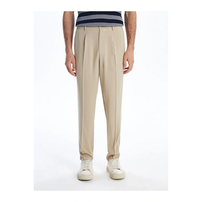 LCWAIKIKI Classic Standart Kalıp Keten Karışımlı Erkek Chino Pantolon